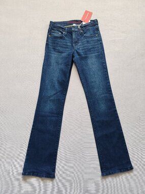 NWT Lucky Brand Sweet Mid Rise Boot Cut Jeans Women's 2/26 Dark Wash Stretch